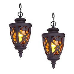 Vintage Lamp 2X 48cm  Aluminum Glass Lantern Chandelier for Home Decor Vintage Lamp 2X 48cm  Aluminum Glass Lantern Chandelier for Home Decor