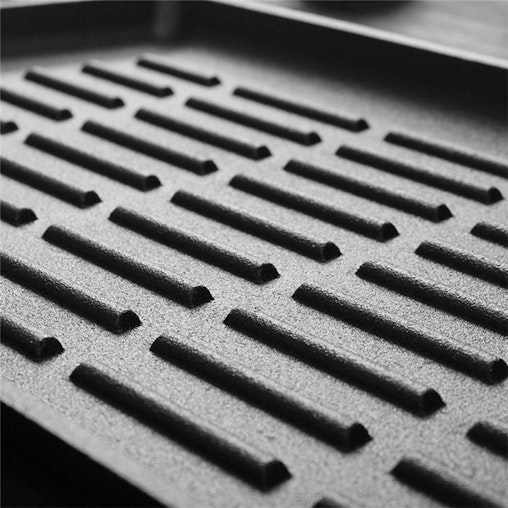 SOGA 2X Rectangular Cast Iron Griddle Grill Frying Pan with Folding Wooden Handle SOGA 2X Rectangular Cast Iron Griddle Grill Frying Pan with Folding Wooden Handle