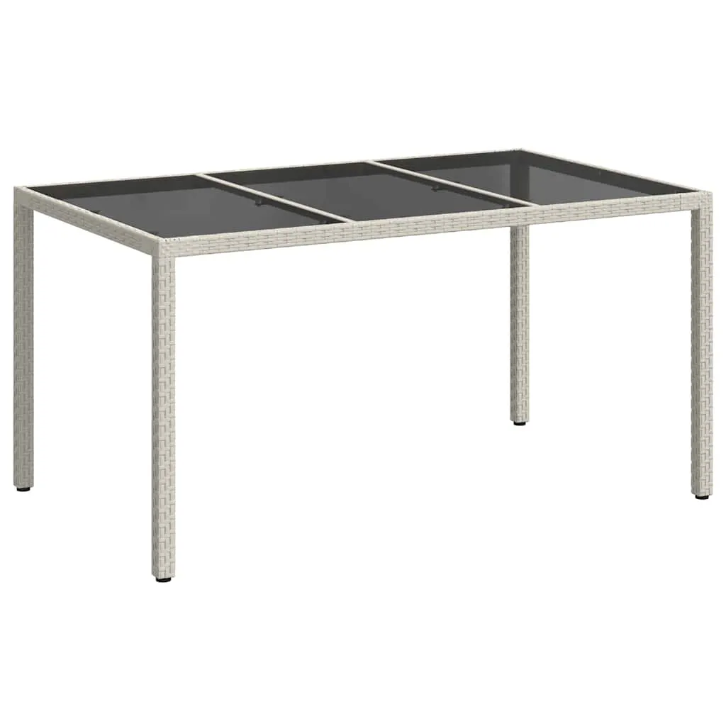 Garden Table White 150 x 90 x 75 cm Poly Rattan 362542 Garden Table White 150 x 90 x 75 cm Poly Rattan 362542