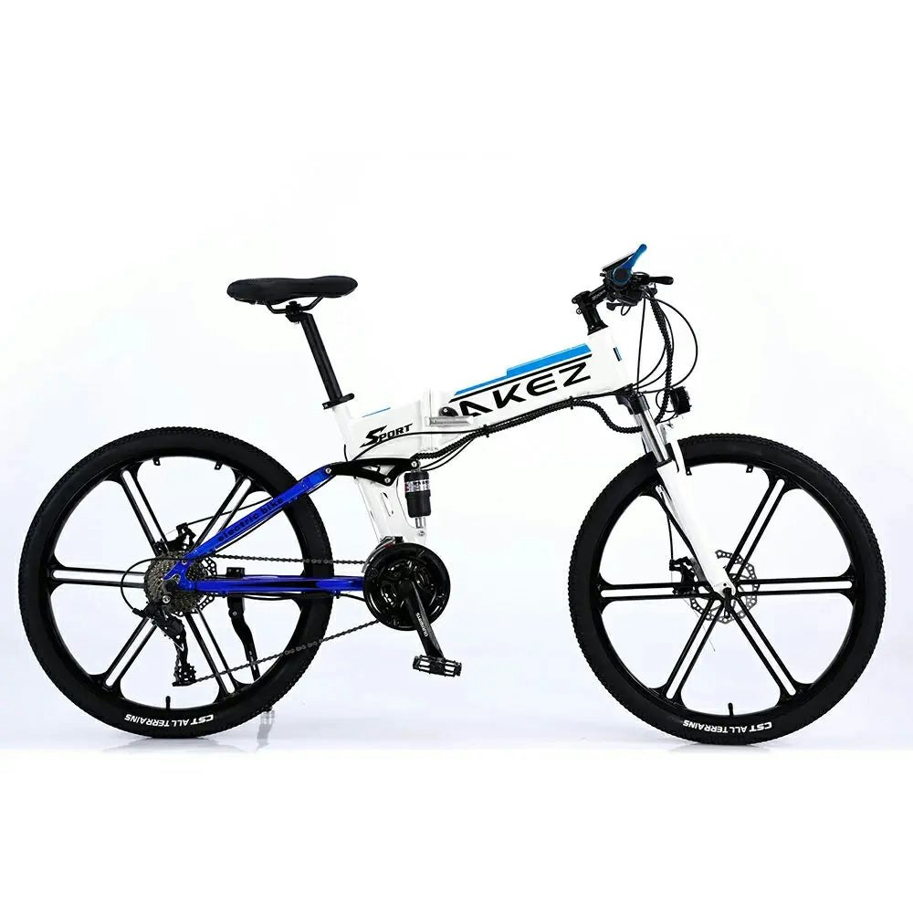 AKEZ 250W 36V BMNZ Electric Folding Bike Mountain Bicycle 26 inch w/ Battery