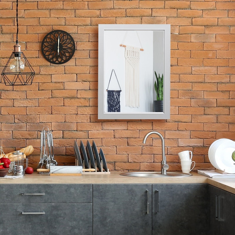 NNECW Mirror Cabinet with Wall Mounted for Bathroom/Kitchen-Grey image number null