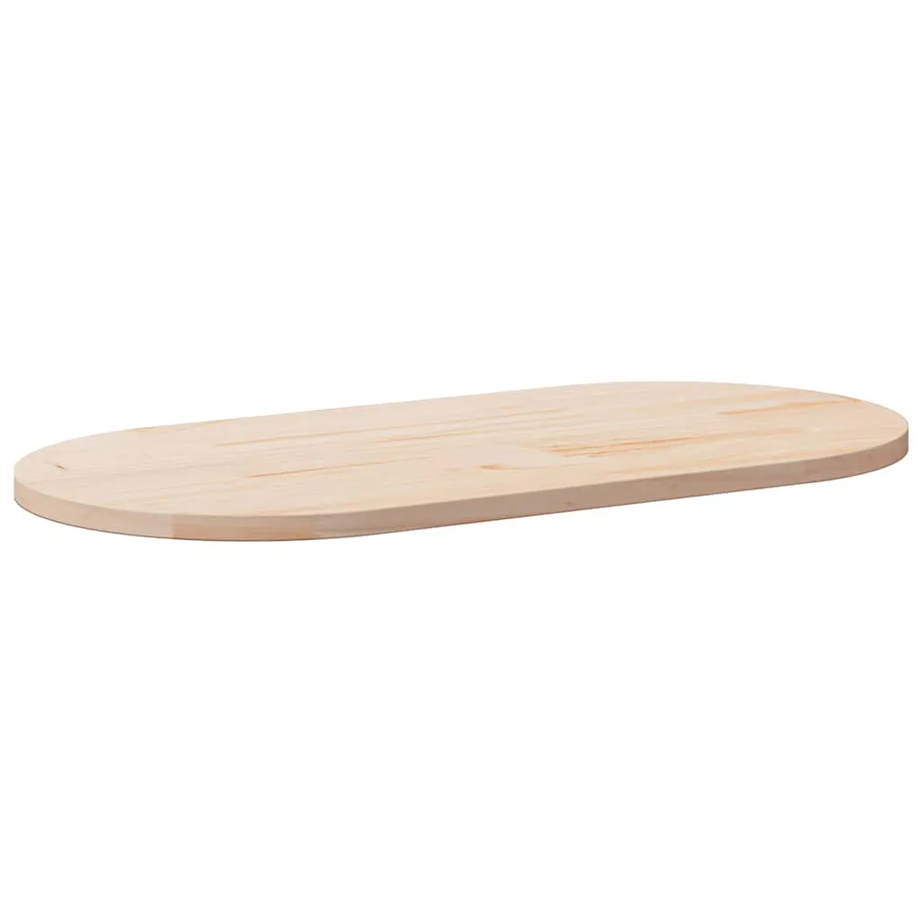 Table Top 100x50x2.5 cm Solid Wood Pine Oval 824360 Table Top 100x50x2.5 cm Solid Wood Pine Oval 824360