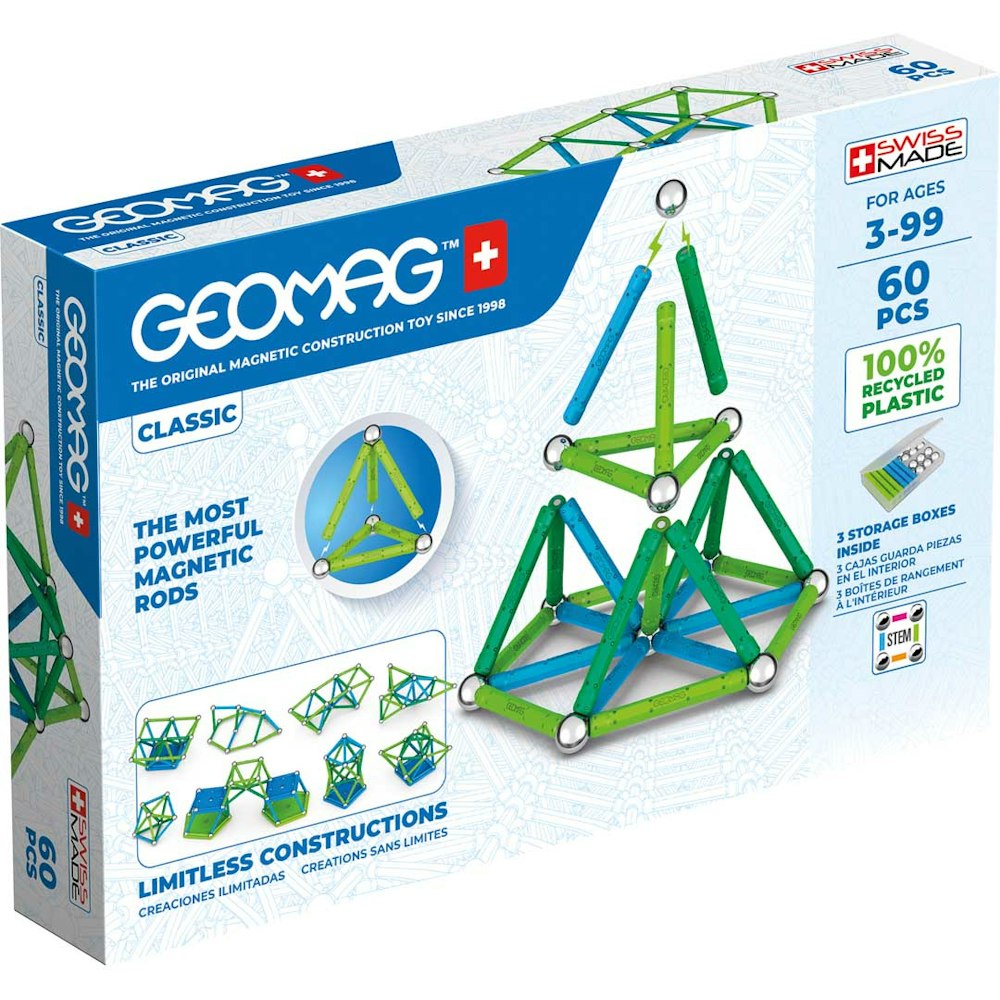 Geomag Geomag Classic 60 Magnetic Shapes - 60 Pieces