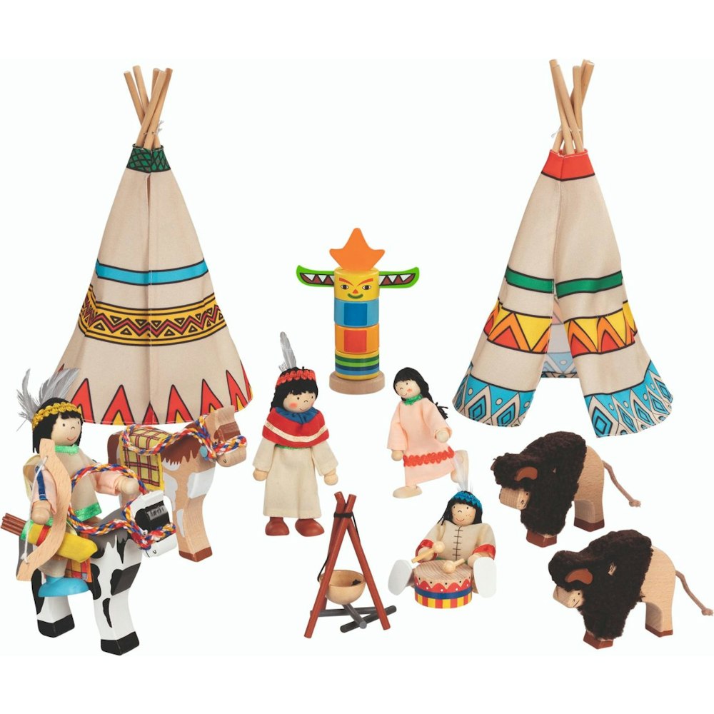 Goki Flexible Puppets - Indian Camp