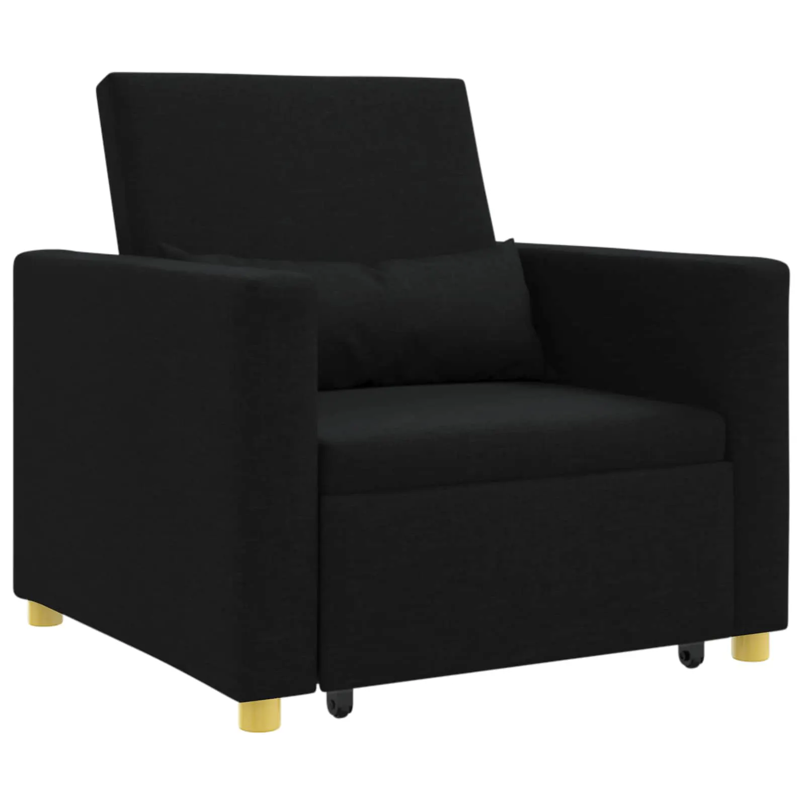 Pull out Sofa Bed Single Black 90 x 165 x 87 cm Fabric 42002686 Pull out Sofa Bed Single Black 90 x 165 x 87 cm Fabric 42002686