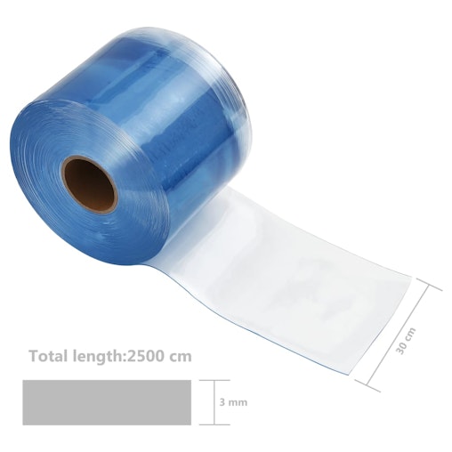 NNEVL Strip Curtain Roll PVC 3mm x 300mm 25 m NNEVL Strip Curtain Roll PVC 3mm x 300mm 25 m