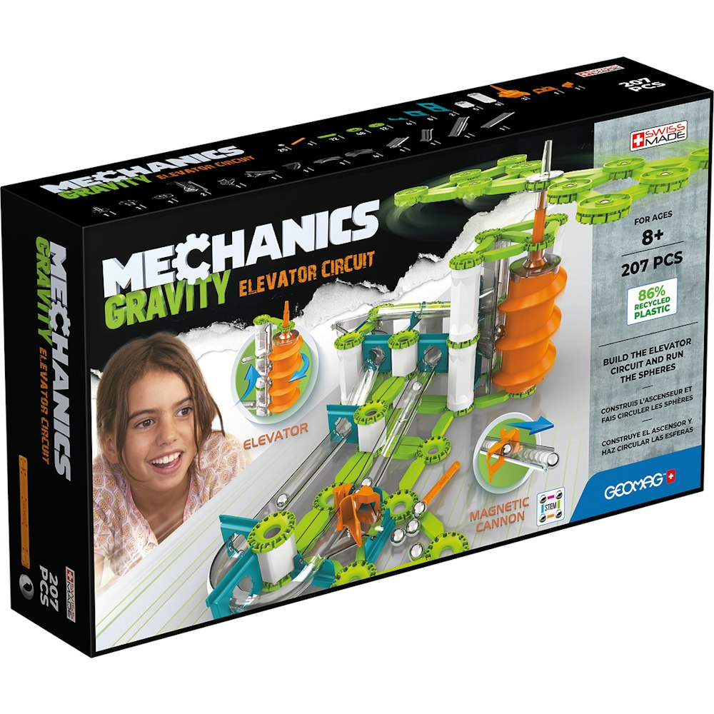 Geomag Mechanics Gravity Magnetic Elevator Circuit - 207 Pieces