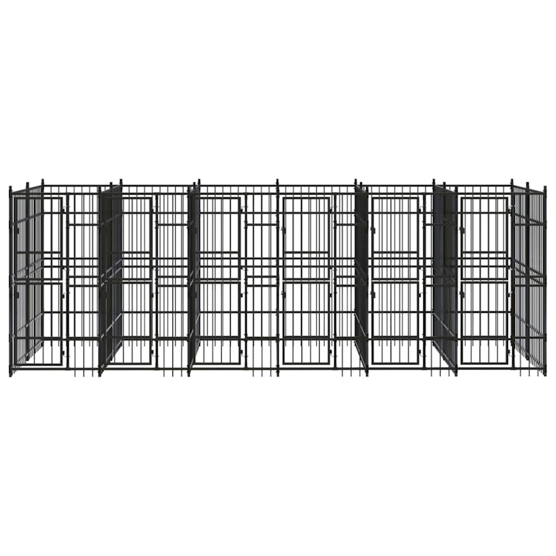 NNEVL Outdoor Dog Kennel Steel 11.06 m² image number null