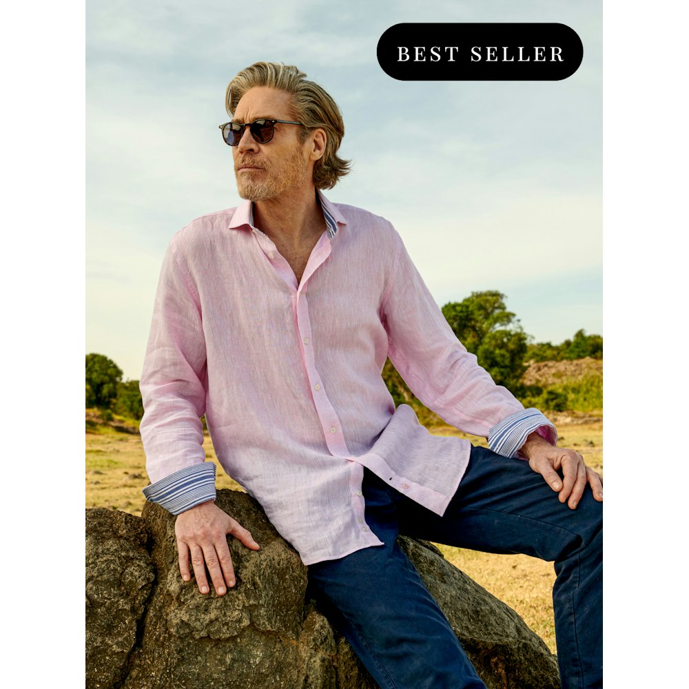 Koy Clothing Flamingo Pink Linen Shirt