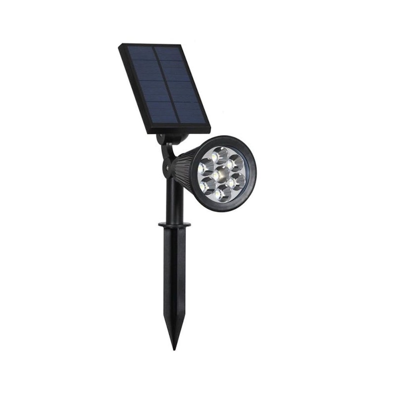 2 Pack Outdoor Solar Lights, 7 LED Color Changing, 2-in-1 Multi Use Spotlights image number null