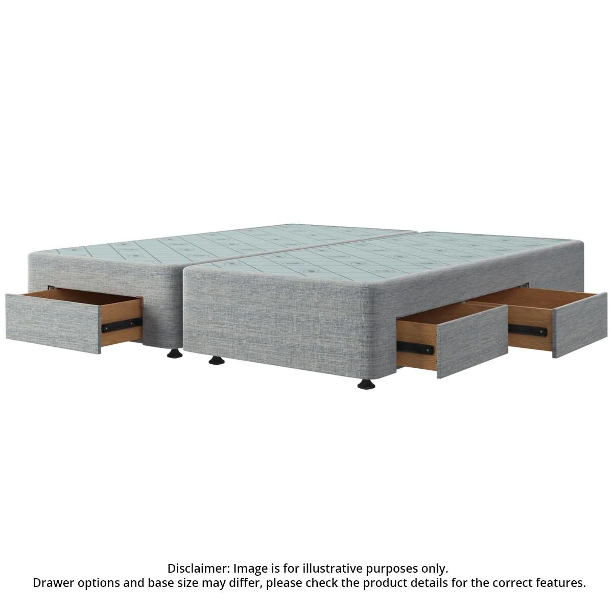 Sealy Spacesaver Super Queen Split Bed Base No Drawer Sand