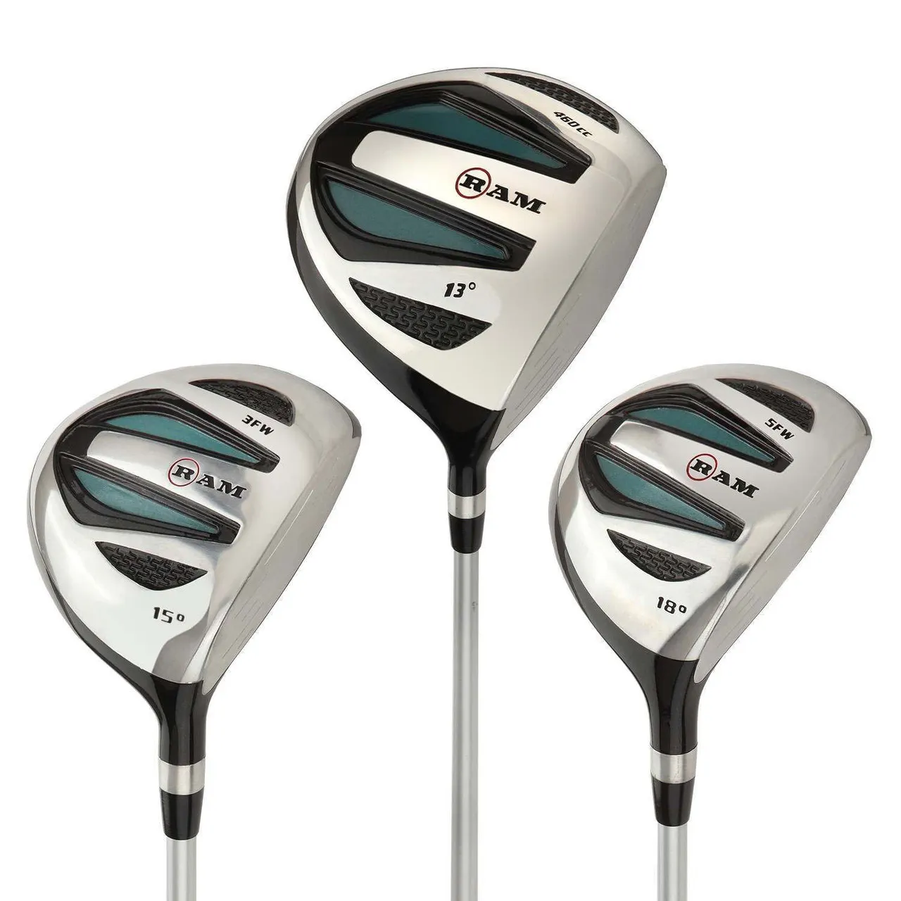 RAM Golf EZ3 Ladies Petite Graphite Wood Set - Driver, 3 & 5 Wood -w/ Headcovers, Ladies Right Hand