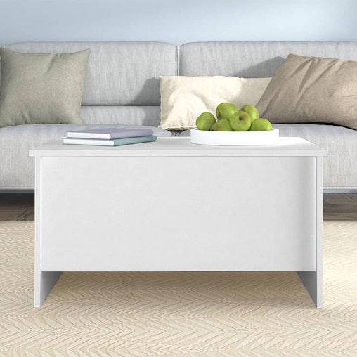 NNEVL Coffee Table White 80x55.5x41.5 cm Engineered Wood NNEVL Coffee Table White 80x55.5x41.5 cm Engineered Wood