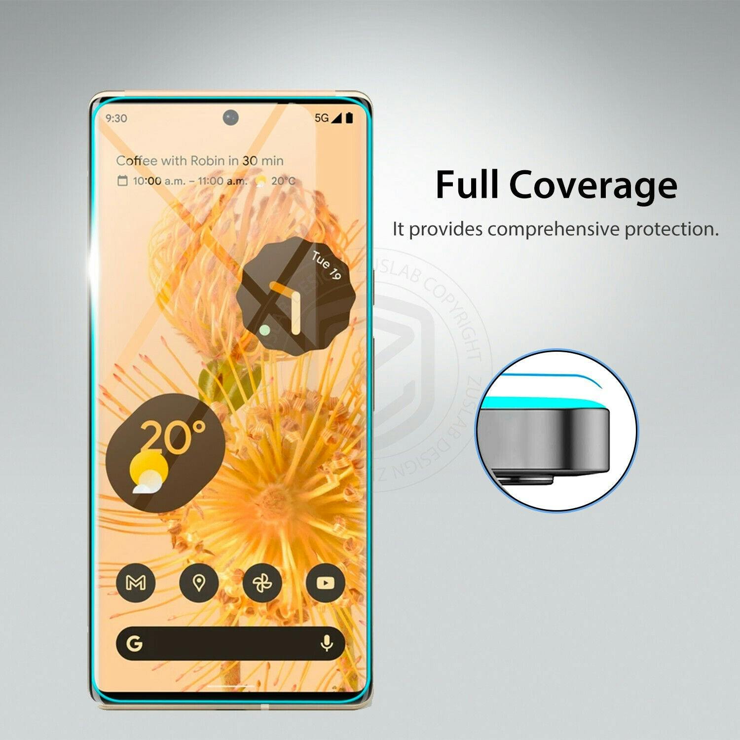 Tempered Glass Screen Protector For Google Pixel 6 Pro