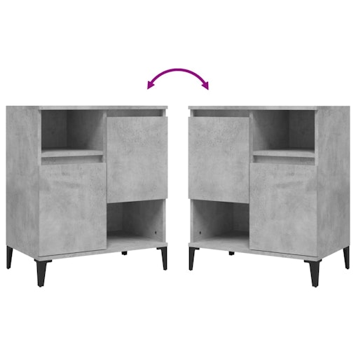NNEVL Sideboard Concrete Grey 60x35x70 cm Engineered Wood NNEVL Sideboard Concrete Grey 60x35x70 cm Engineered Wood