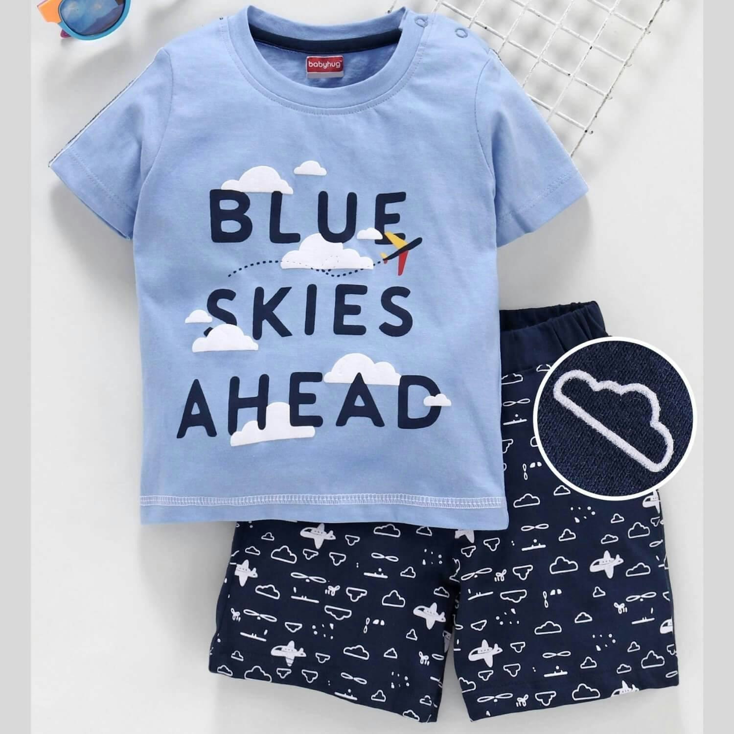 BabiesMart 1 Pair Baby Clothes Half Sleeves Tee and Short For Boys
