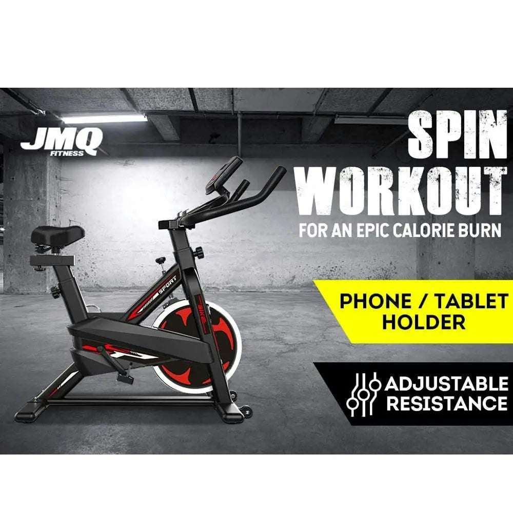 JMQ Fitness 705 Indoor Cycling Spin Bike 8KG Exercise Bike Home Gym