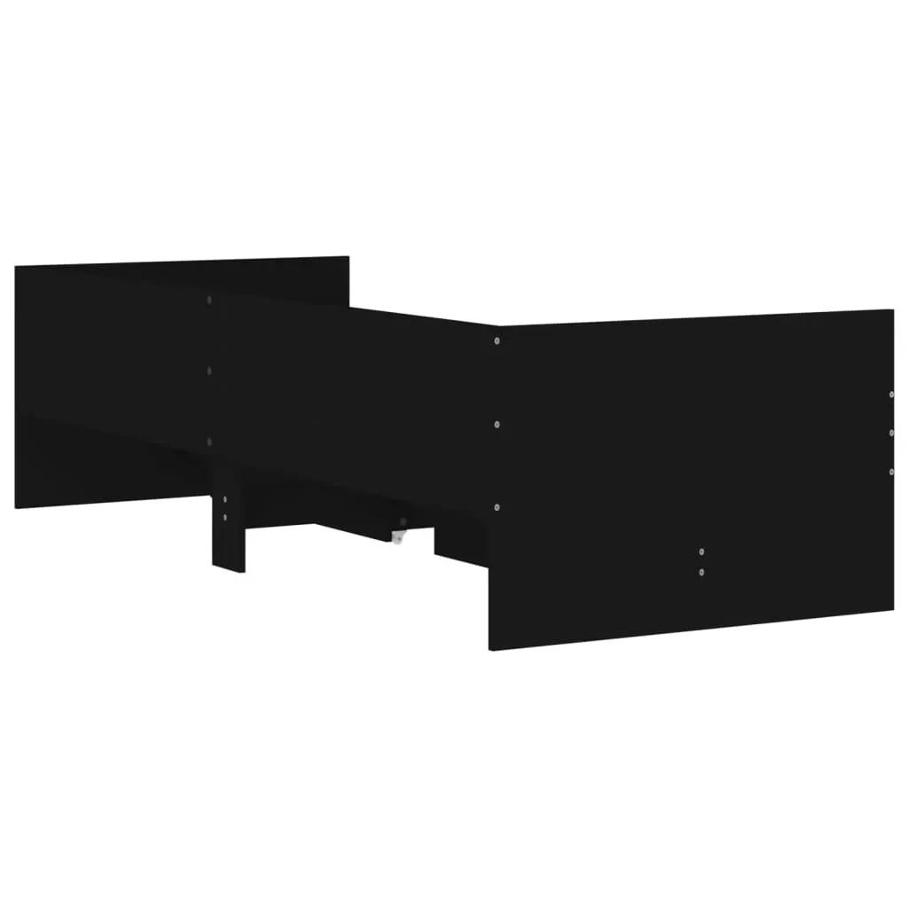 Bed Frame with Drawers Black 90x190 cm 3207351