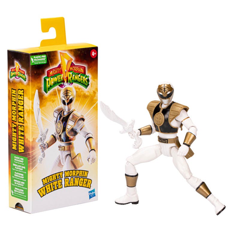 Power Ranger Mighty Morphin White Ranger Action Figure Superhero 6 ...