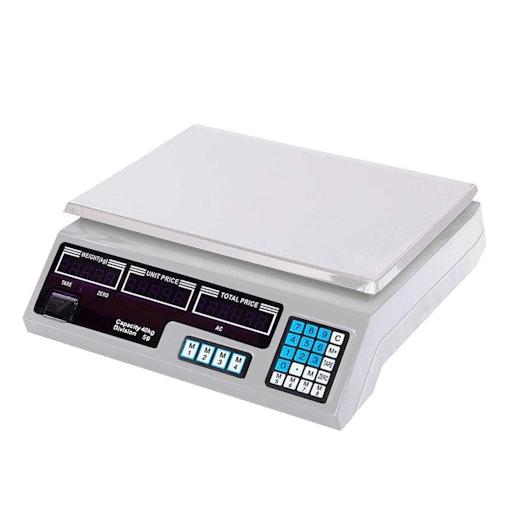 SOGA 40kg Digital Kitchen Scales Shop Electronic Weight Scale Food White image number null
