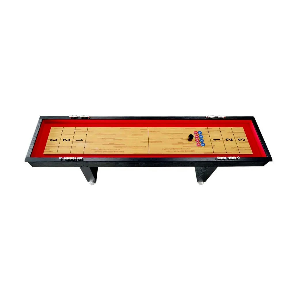 MACE S03 9FT Shuffleboard Table Black&Red