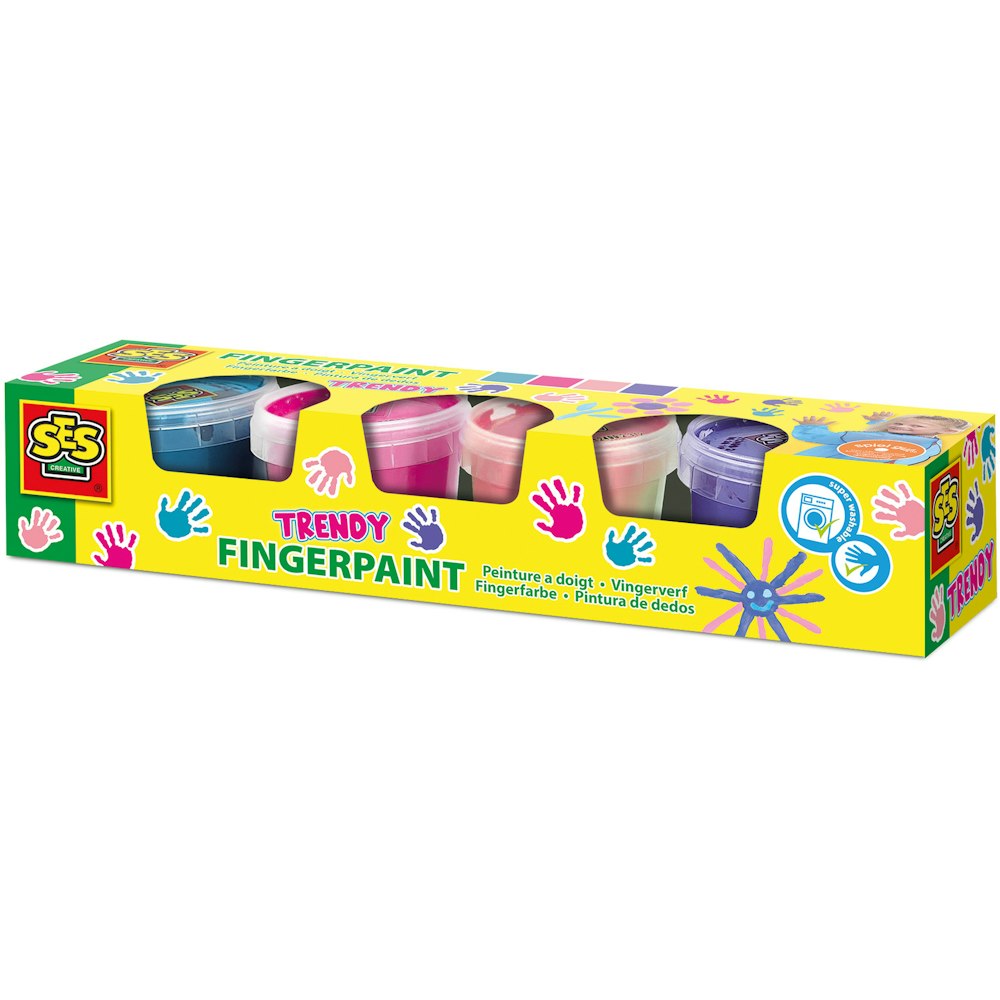 SES Creative Fingerpaint 4 Trendy Colours X 110ml