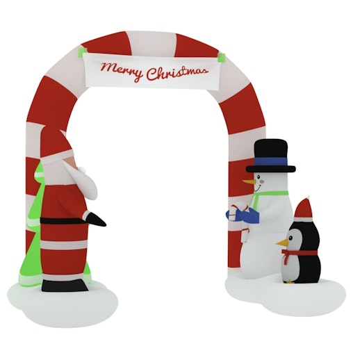NNEVL Christmas Inflatable Santa & Snowman Arch Gate LED 260 cm NNEVL Christmas Inflatable Santa & Snowman Arch Gate LED 260 cm