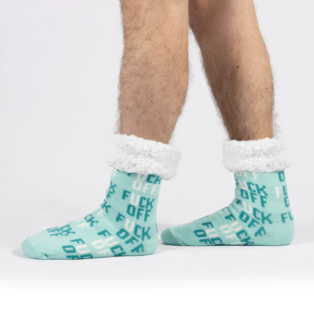 F*ck Off Mint Sherpa Winter Socks