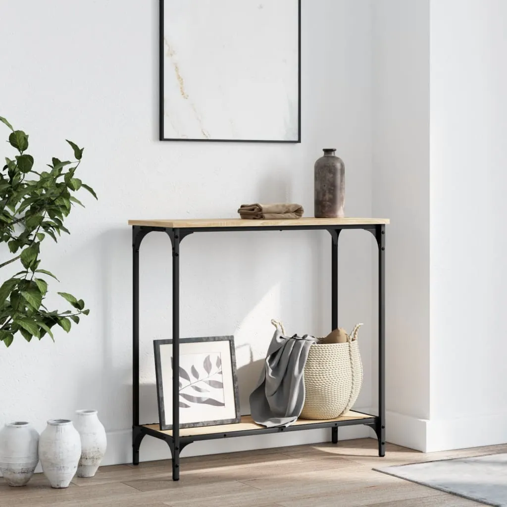 Console Table Sonoma Oak 75x30.5x75 cm Engineered Wood 837708