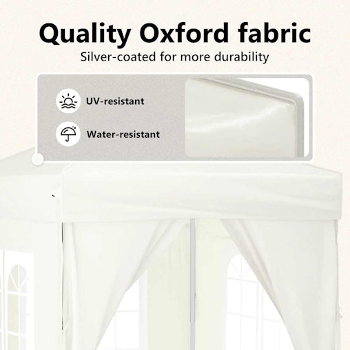 vidaXL Folding Party Tent with Sidewalls Cream 2x2 m vidaXL Folding Party Tent with Sidewalls Cream 2x2 m