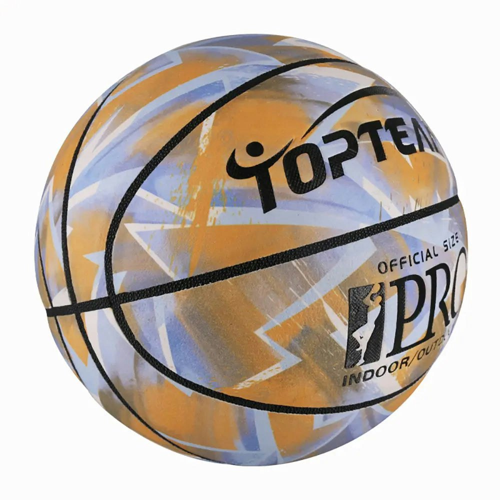 BALLSTRIKE FMSIZE7 Size 7 Suede Basketball Excellent Bounce Game Ball Indoor Outdoor - Blue&Orange