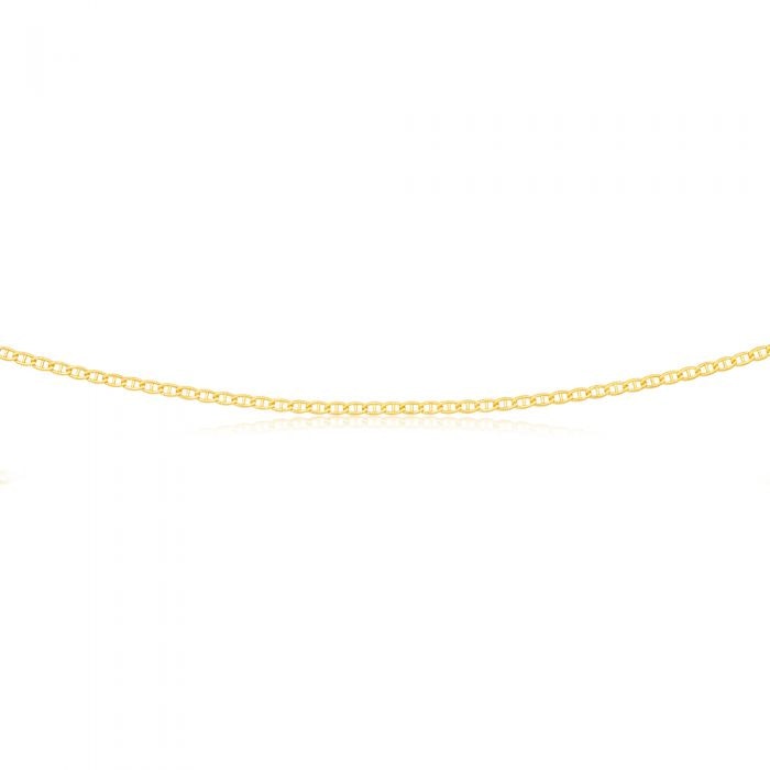 9ct Yellow Gold Silver Filled Anchor 50 Gauge Chain in 50cm