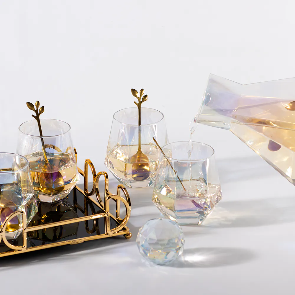 Iridescent Prism Decanter Set