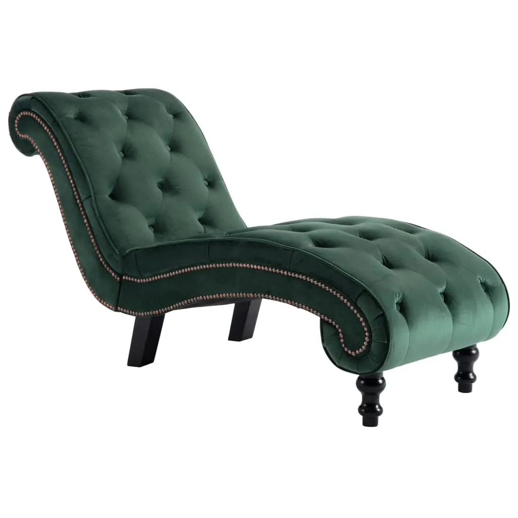 Chaise Lounge Green Velvet 248610 Chaise Lounge Green Velvet 248610