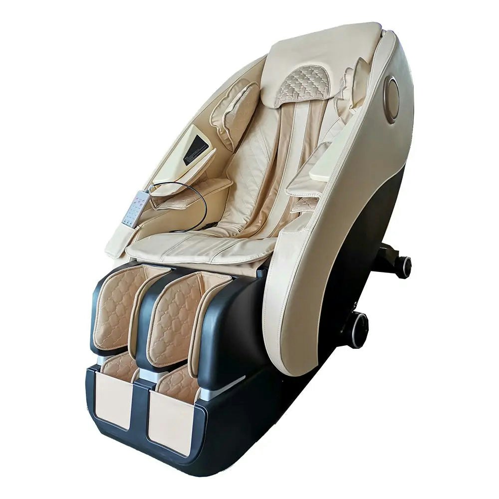 Mason Taylor A01 140cm SL Track 3D Electric Massage Chair Shiatsu Massager Zero Gravity - Beige&Black