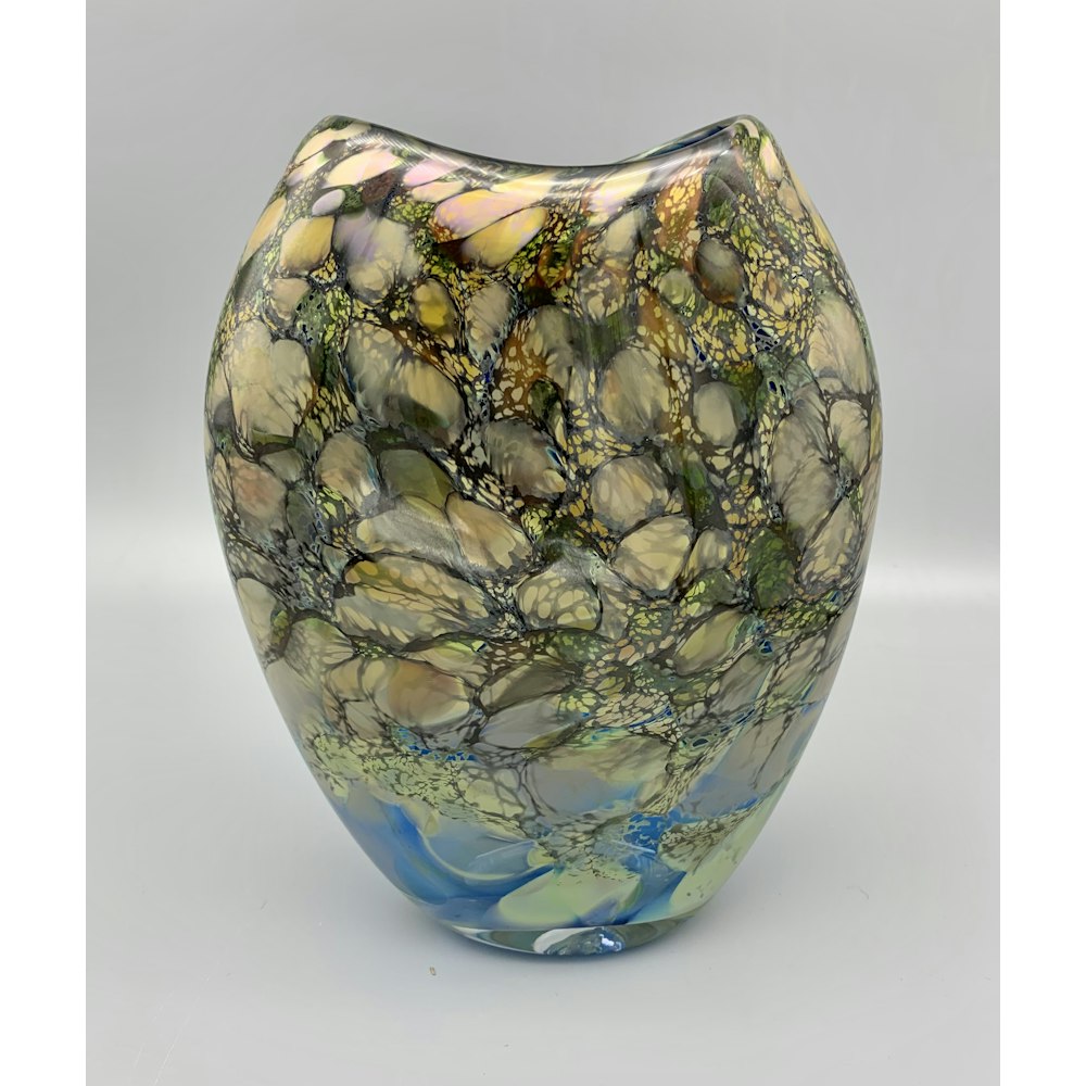David M Flower Early Autumn Leaves - Flattened Vase.