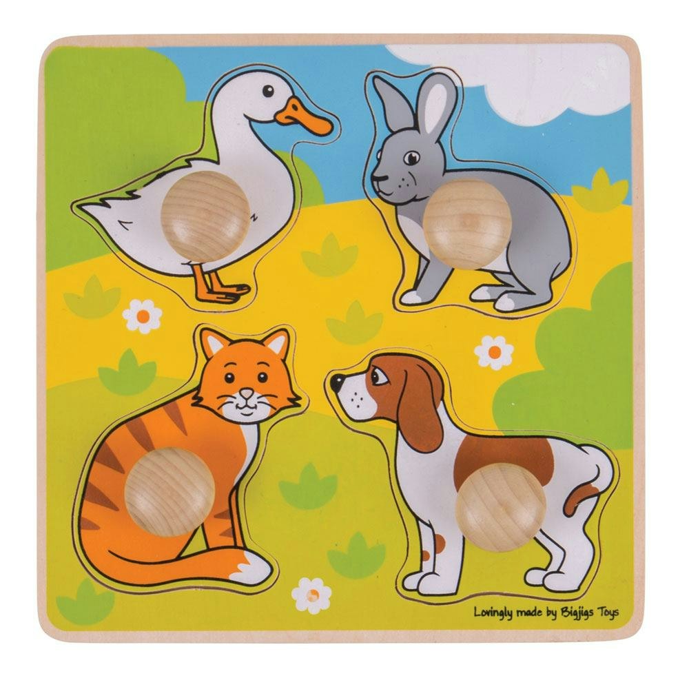 Bigjigs Toys My First Peg Puzzle (pets)