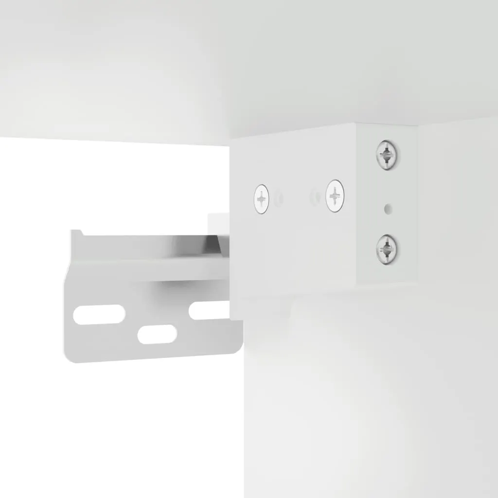 TV Wall Cabinet with LED Lights White 100x35x31 cm 837295