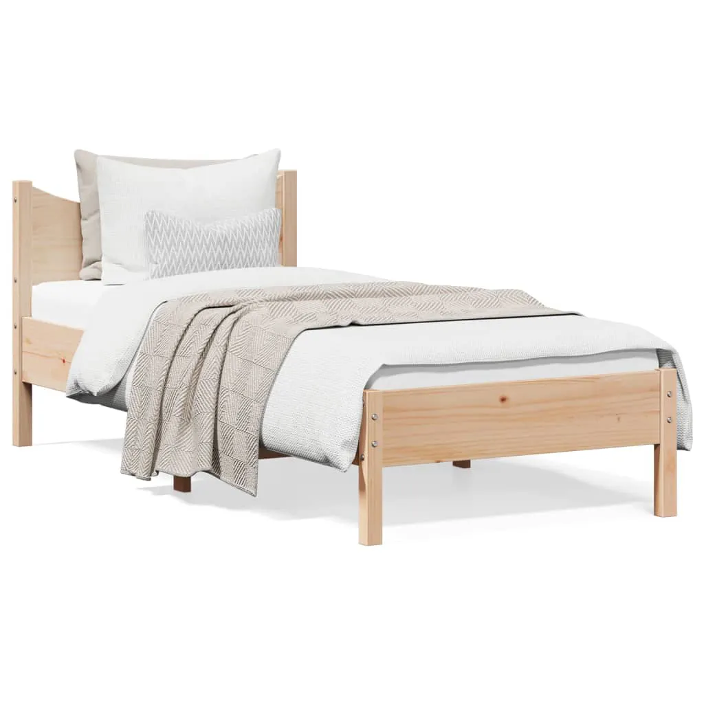 Bed Frame without Mattress 92x187 cm Single Solid Wood Pine 844737 Bed Frame without Mattress 92x187 cm Single Solid Wood Pine 844737