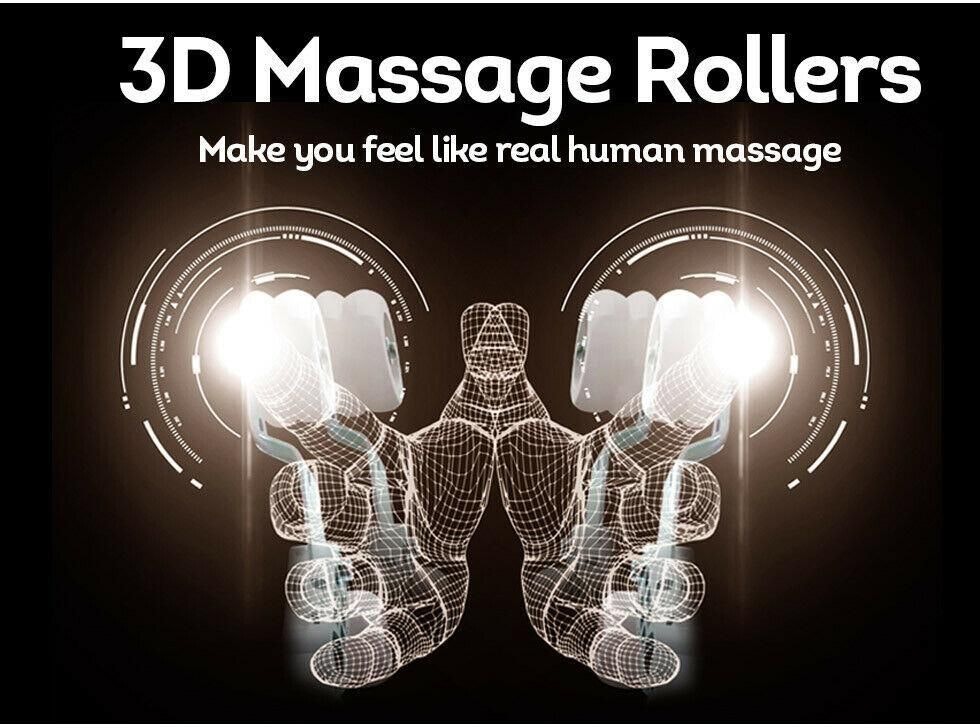 Mason Taylor A01 140cm SL Track 3D Electric Massage Chair Shiatsu Massager Zero Gravity - Beige&Black