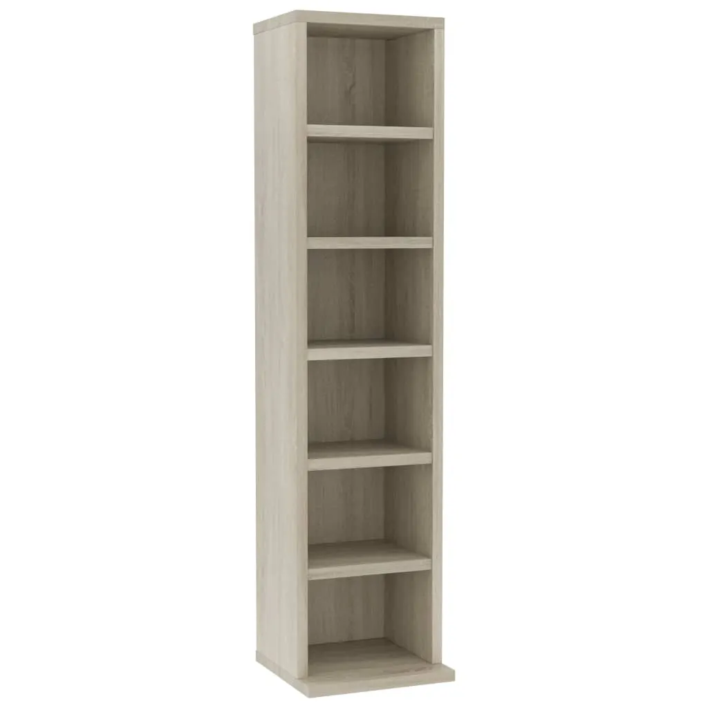 CD Cabinet Sonoma Oak 21x20x88 cm Engineered Wood 800354 CD Cabinet Sonoma Oak 21x20x88 cm Engineered Wood 800354
