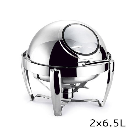 SOGA 4X 6.5L Stainless Steel Round Soup Tureen Bowl Station Roll Top Buffet Chafing Dish Catering Chafer Food Warmer Server SOGA 4X 6.5L Stainless Steel Round Soup Tureen Bowl Station Roll Top Buffet Chafing Dish Catering Chafer Food Warmer Server