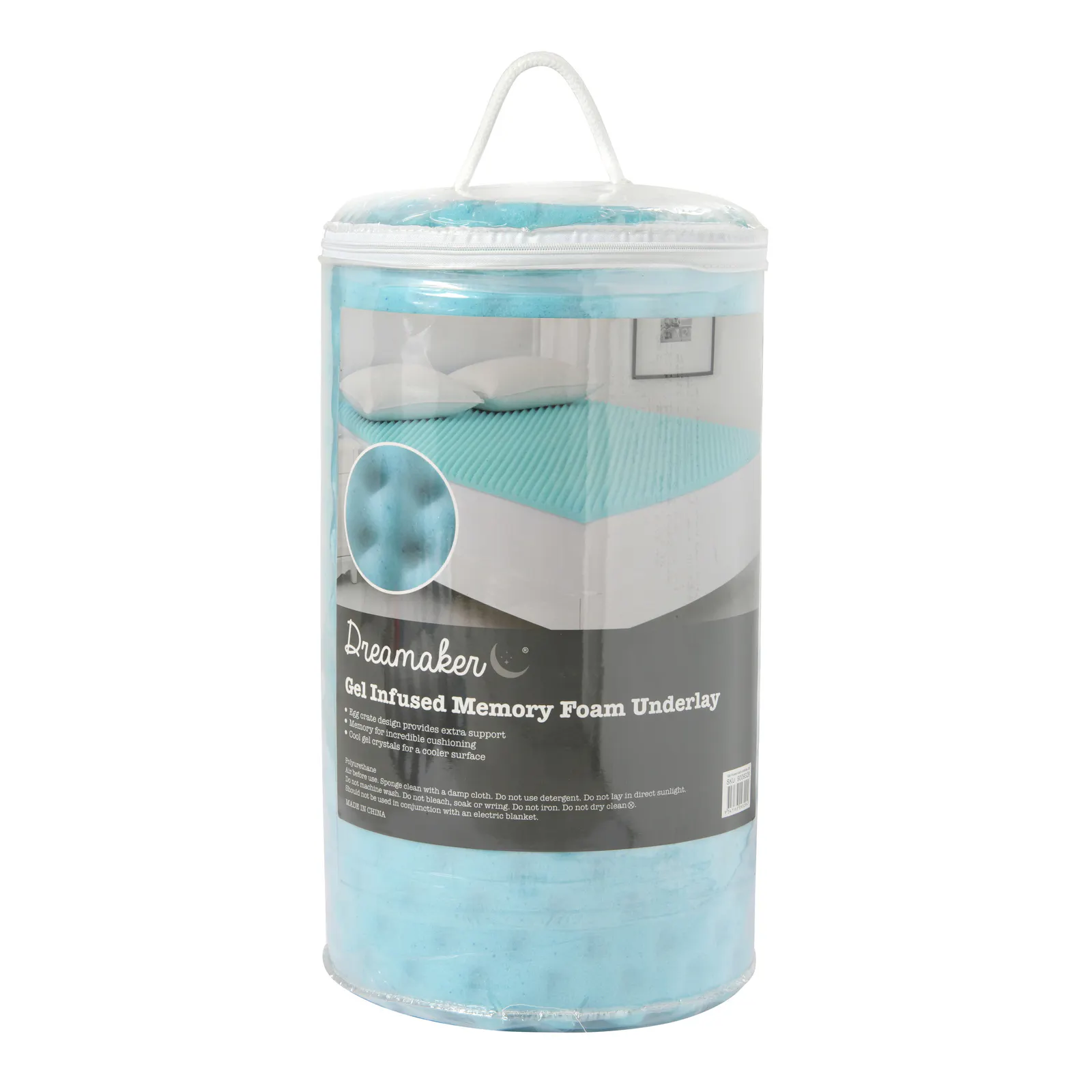 Dreamaker Gel Infused Convoluted Memory Foam Underlay Double Bed