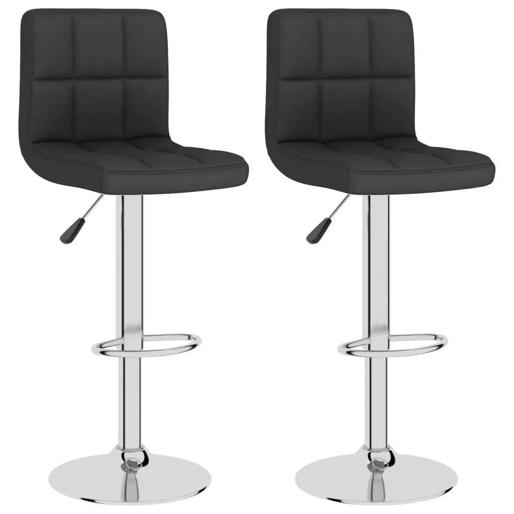 Bar Stools 2 pcs Black Fabric 334245 Bar Stools 2 pcs Black Fabric 334245