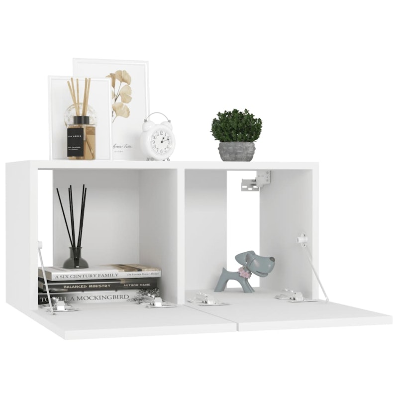NNEVL Hanging TV Cabinet White 60x30x30 cm image number null