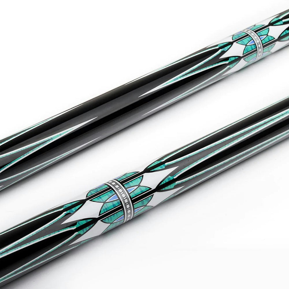 Konllen Zokue-3 147CM 2-Piece Carom Cue Maple Wood 18.5-20OZ Billiard Cue - Blue&Black