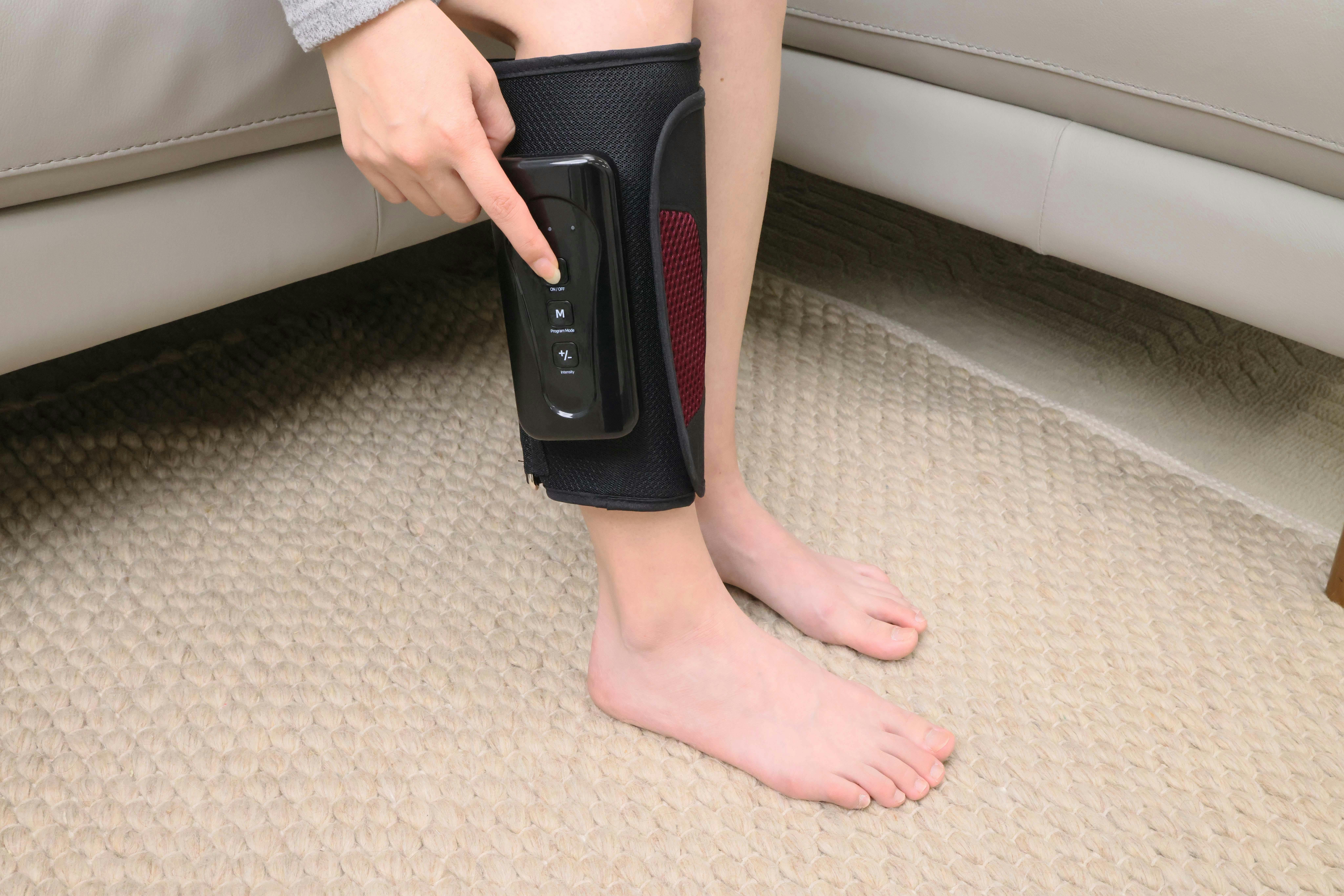 Livin Zen Calf Massager featuring inflating airbags