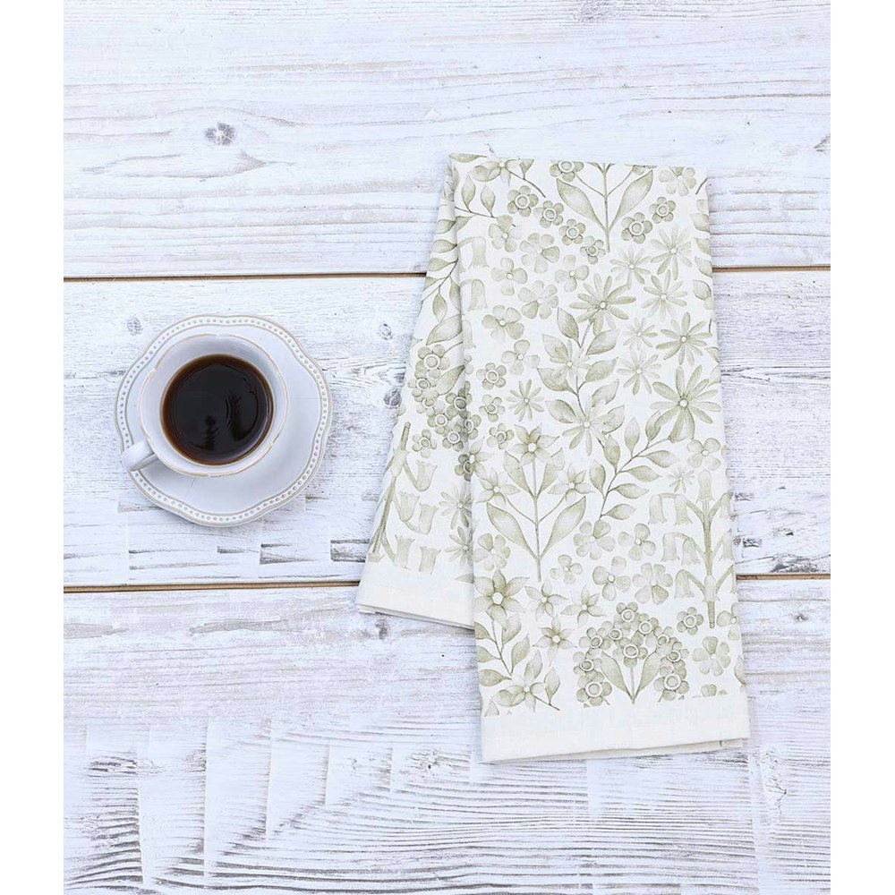 M.M Linen Lill Tea Towel Sage