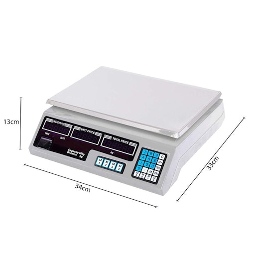 SOGA 2X Digital Kitchen Scales 40kg Electronic Food Weight White SOGA 2X Digital Kitchen Scales 40kg Electronic Food Weight White