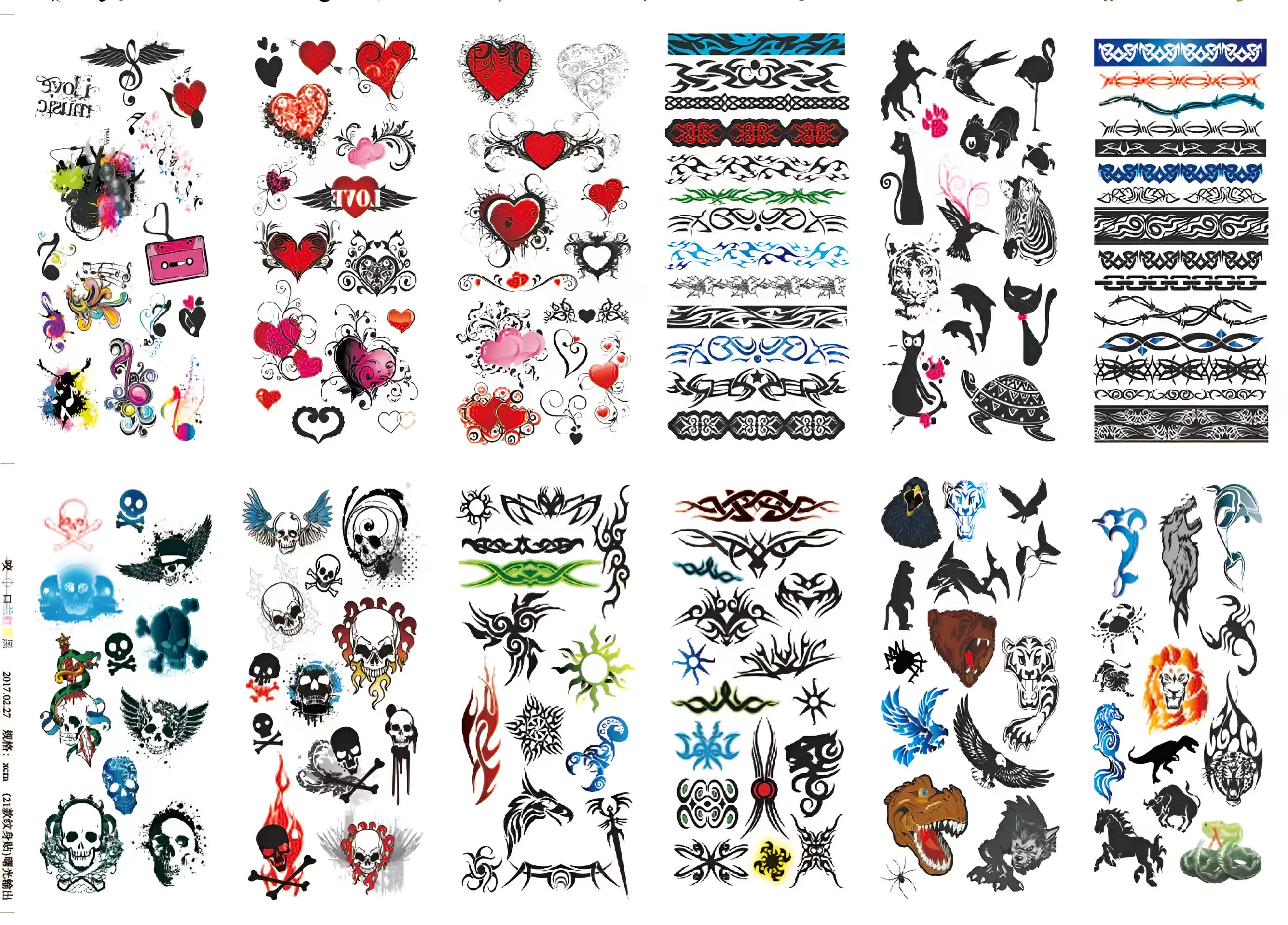 Temporary Tattoo Stickers 240pc